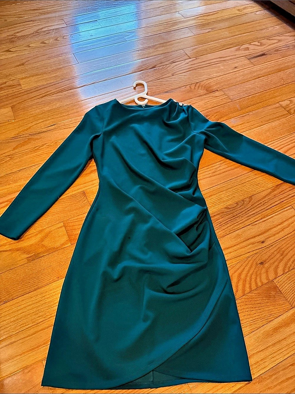 Express Draped Mini Dress in Green Size Medium Like New